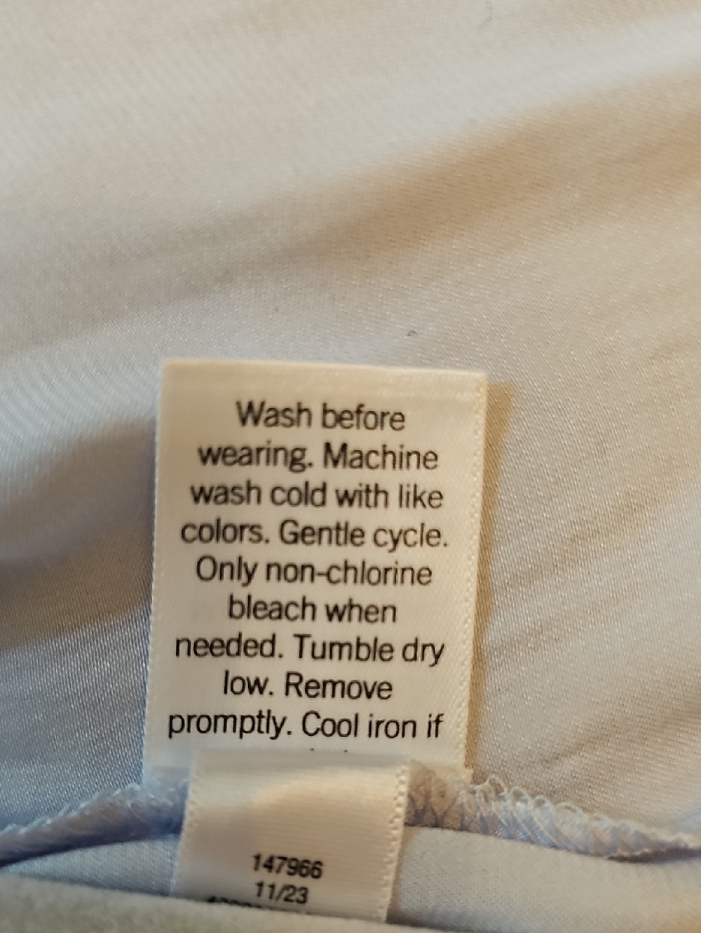 Nine West Pale Blue Short Sleeve Button-Front Shirt - Picture 7 of 8